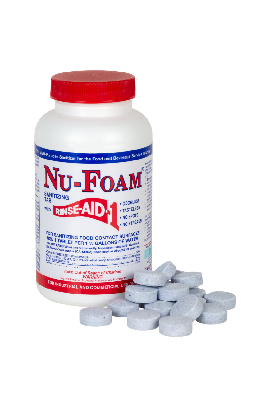 NU-FOAM® Sanitizing Tablets (with Rinse Aid)